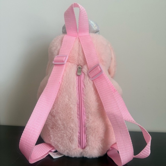 Like New! Carried Away 🎈Pretty in Pink Plush Bunny Backpack - Picture 7 of 9